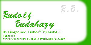 rudolf budahazy business card